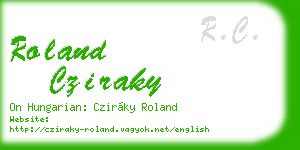 roland cziraky business card