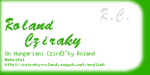 roland cziraky business card